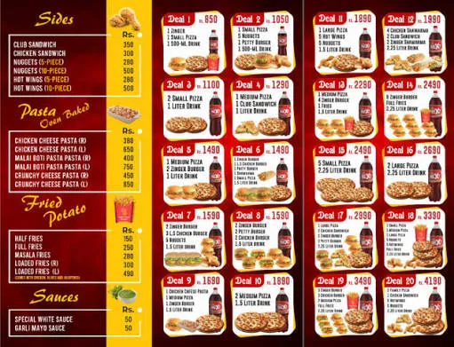 Lala's Food menu