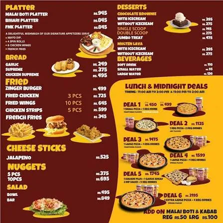 Munna bhai cafe fast food FSD menu