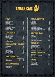 Smash Cafe menu