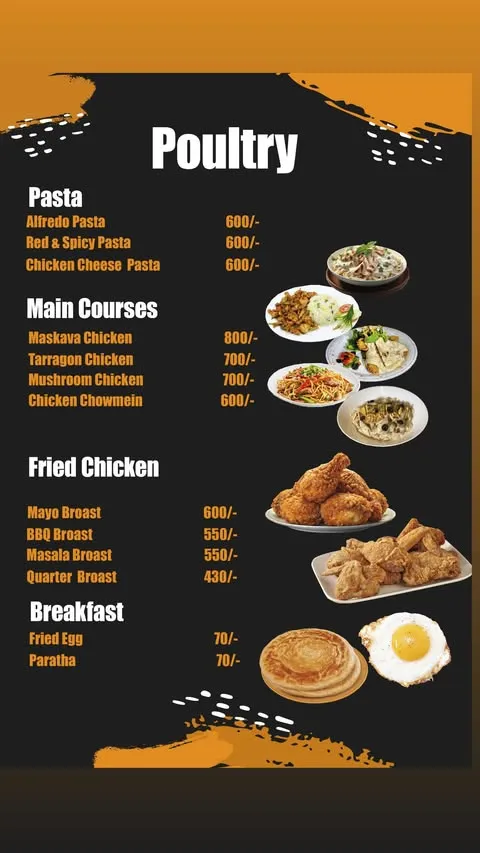 Cafe Paag menu