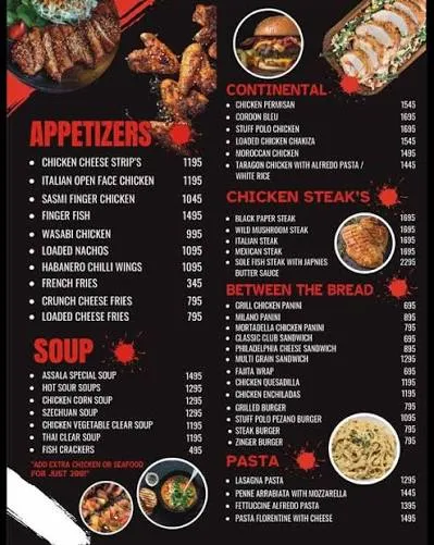 Fine Dine - Best Restaurant in Faisalabad menu
