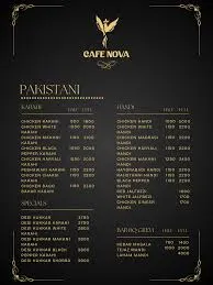 Cafe Nova menu