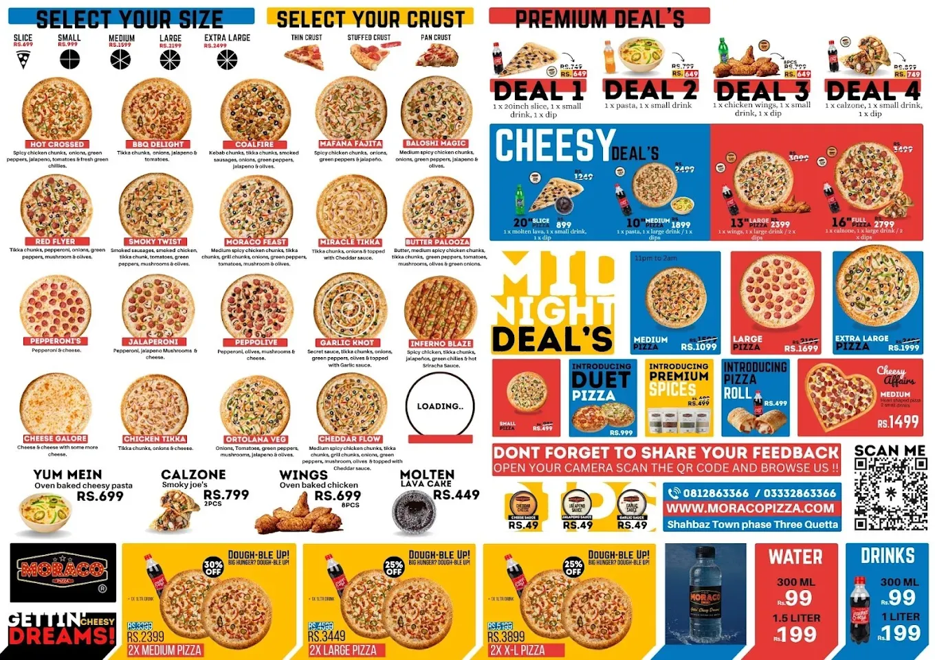 Moraco Pizza menu