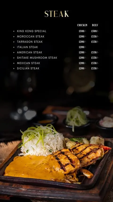 King Kong Pizza & Restaurant menu