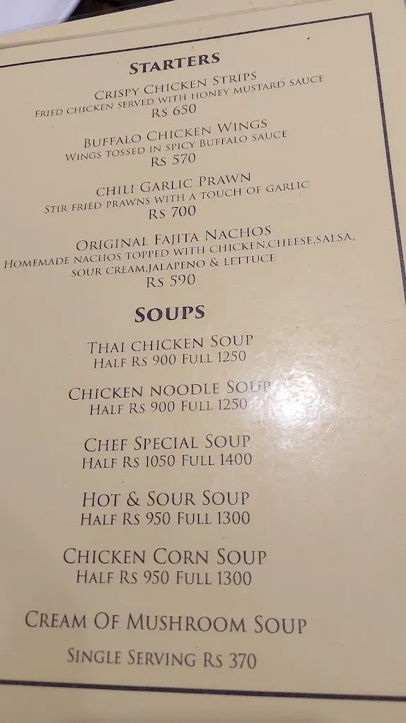 Saigon Cafe & Restaurant menu