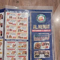 Al Nemat Restaurant and BBQ menu
