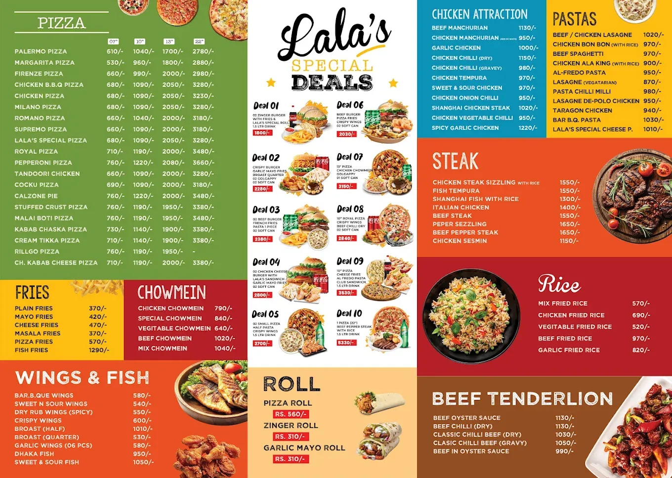 Lala's Food menu