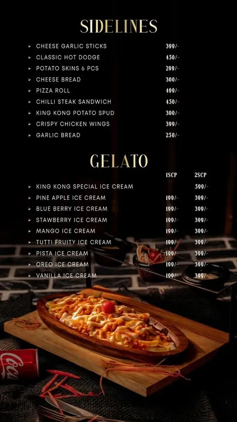 King Kong Pizza & Restaurant menu