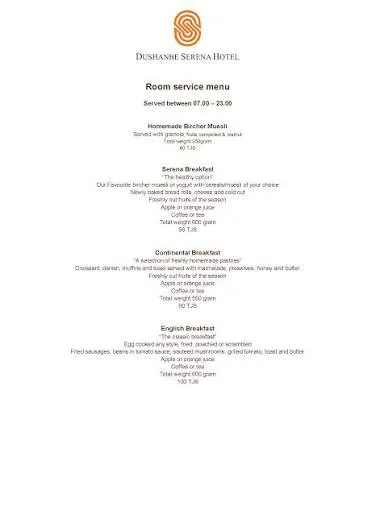 HOTEL GRAND FAISALABAD menu