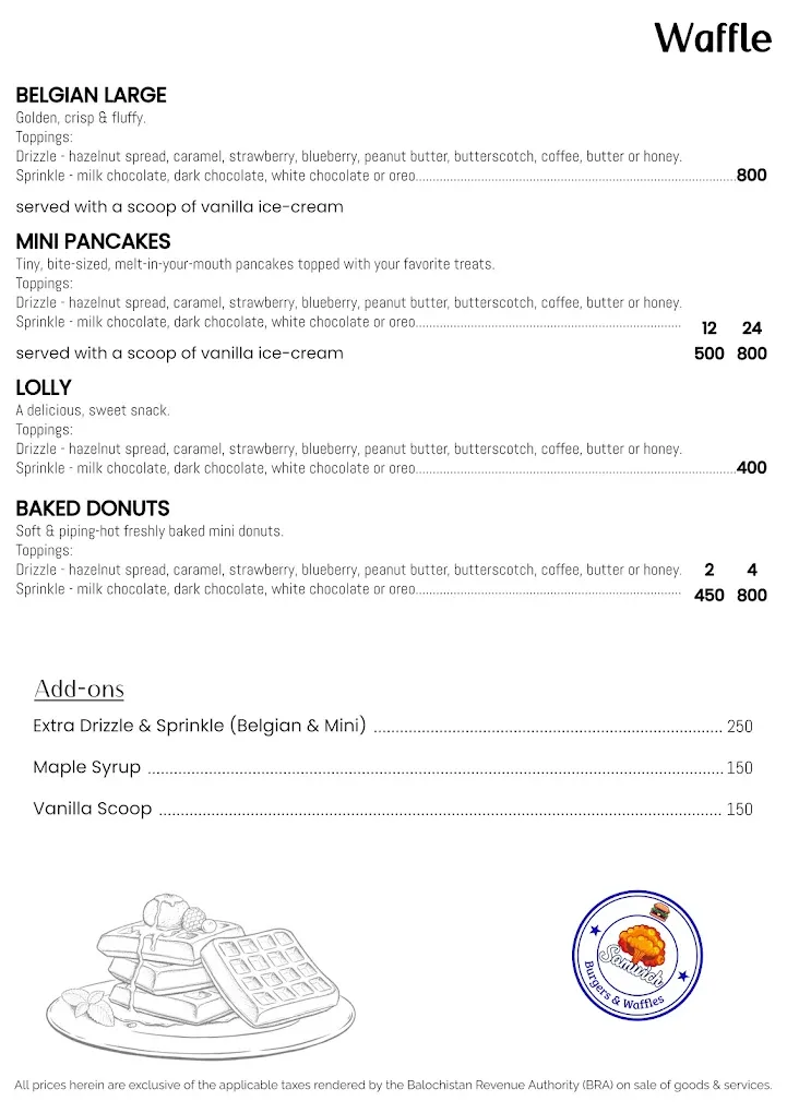 Samwich menu
