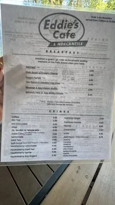eddy's Café menu