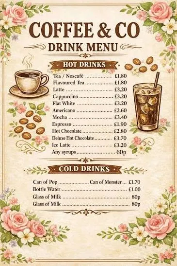 Coffee & Co menu
