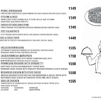 Cafe Eclair menu
