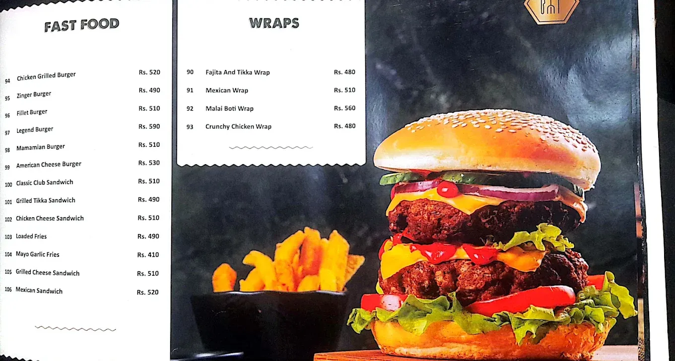 Zaify’s menu