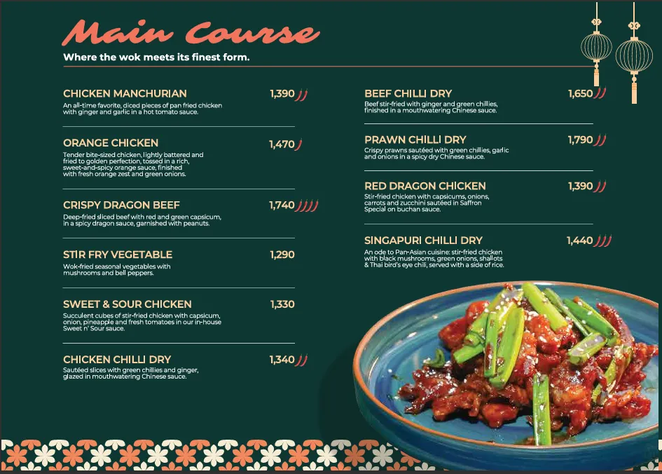 Saffron Foodies menu