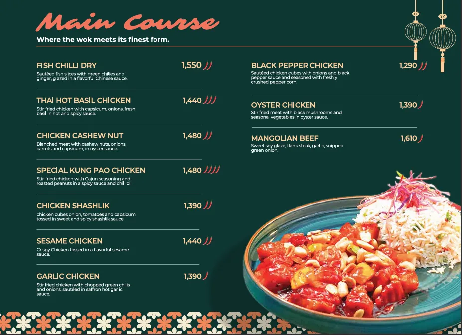 Saffron Foodies menu