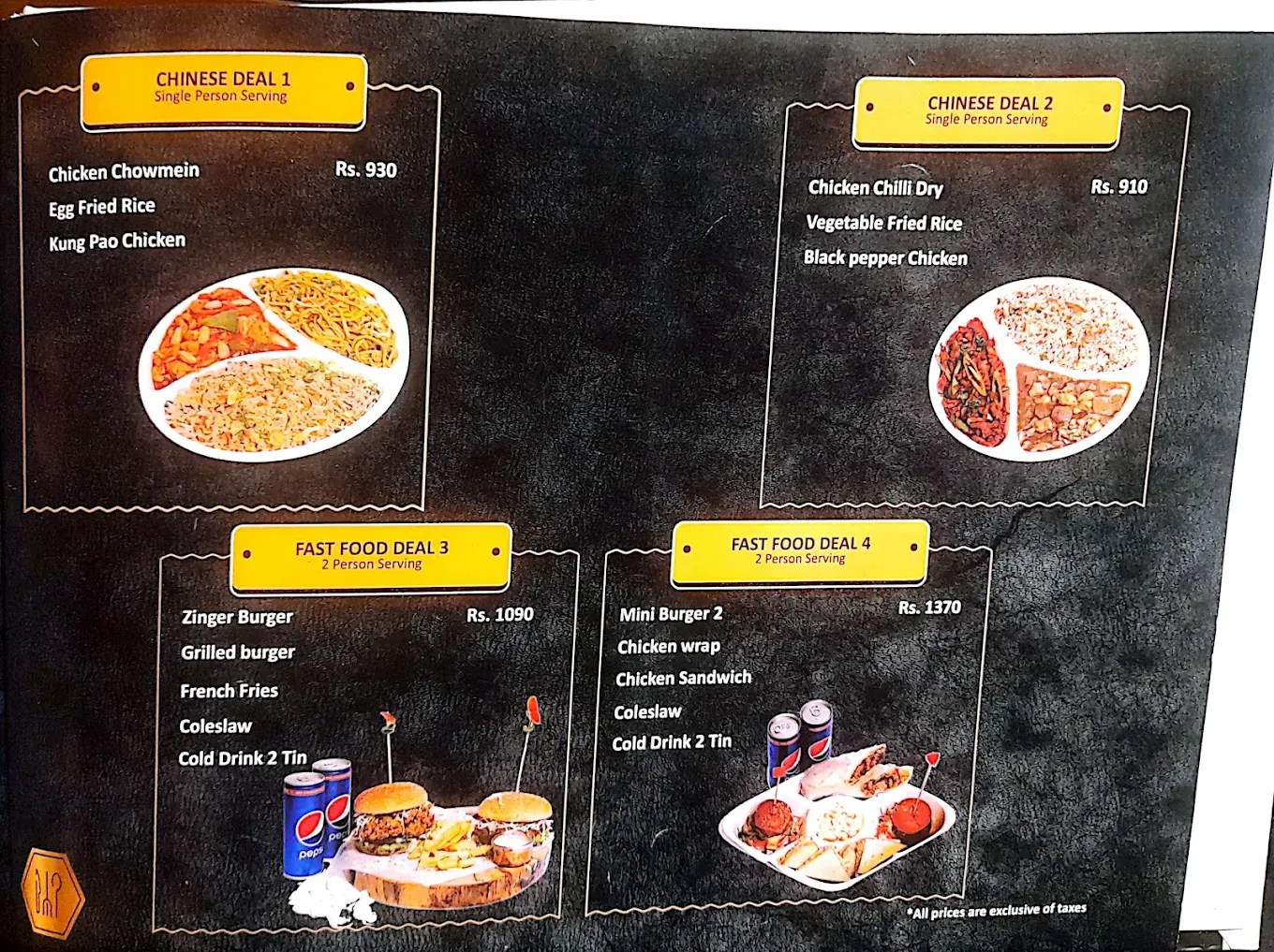 Zaify’s menu
