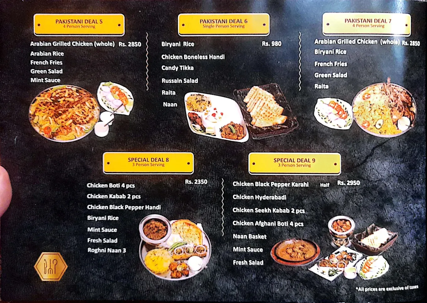 Zaify’s menu