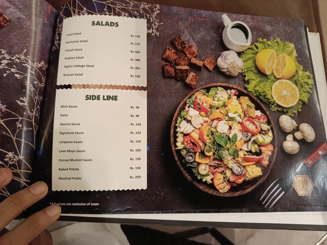 Zaify’s menu