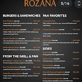 Nadia Cafe menu