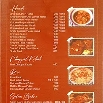 Shahi Darbar menu