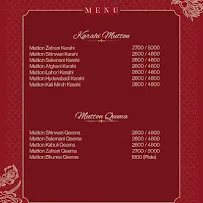 Shahi Darbar menu
