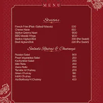 Shahi Darbar menu