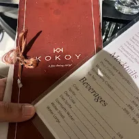 KOKOY menu