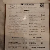 Butlers Chocolate Café menu
