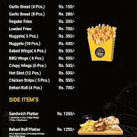 Cheezy Slice menu
