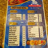 Masha Allah Fast Food menu