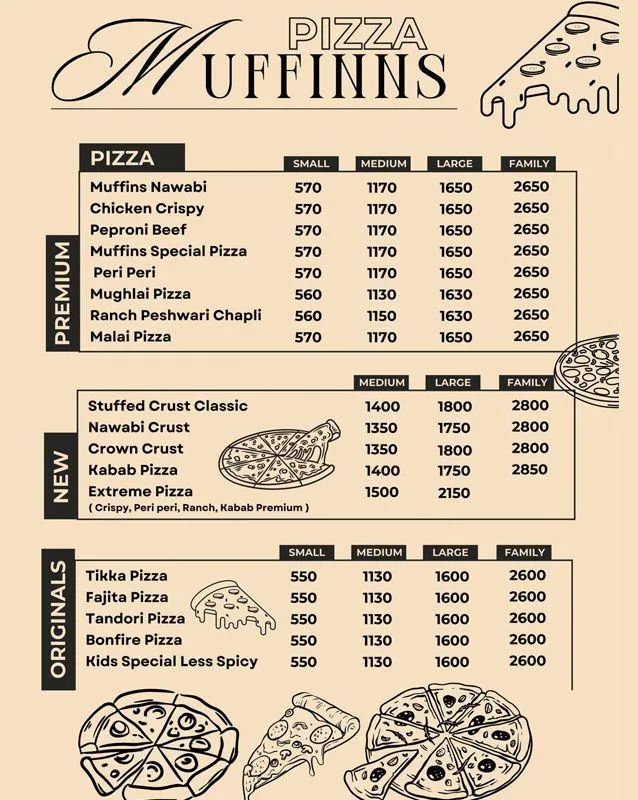 Muff Inns Cafe & Grill menu