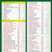 Boat Basin menu